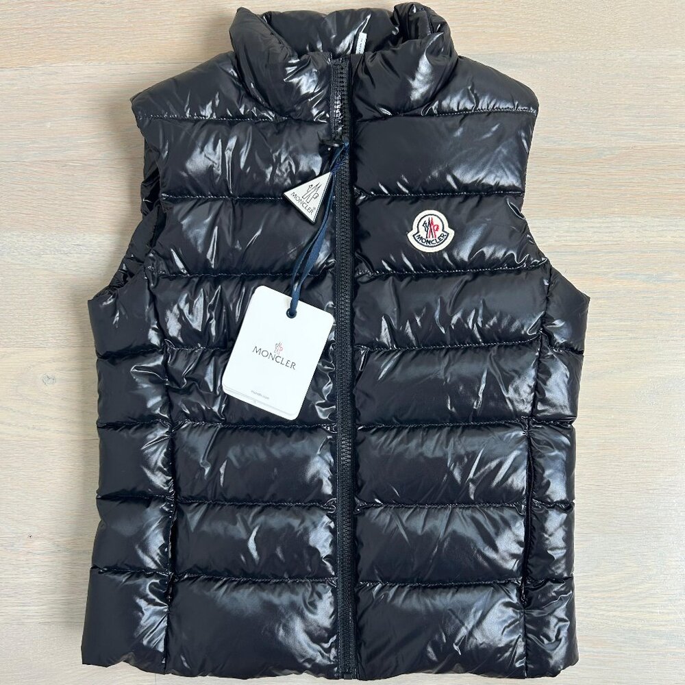 Authentic Brand New Moncler Ghany Down Vest Black Kids Size 12 - New With Tags
